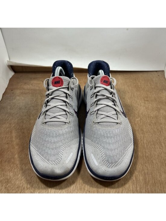 Nike Free RN 2018 Shoes Mens Size 9.5 Grey Space NASA Running Athletic Sneakers
